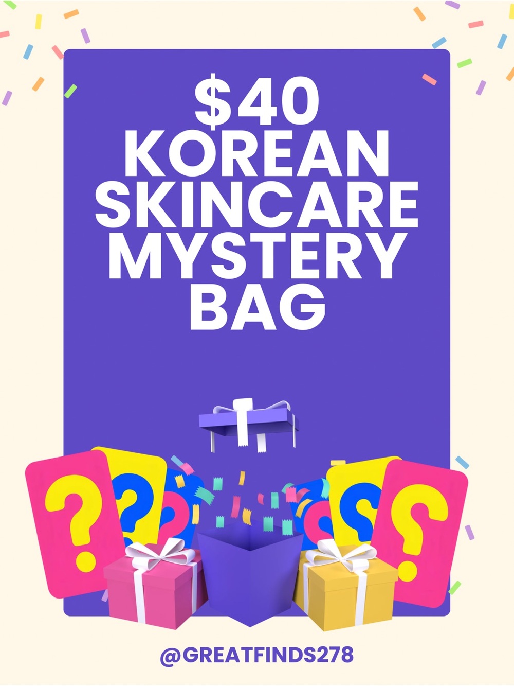 (For mystery bag show) Popular Brand Korean Skincare Mystery Bag
